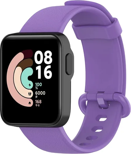 Miniatura 18 de Senter Correas de repuesto de goma suave premium de liberación rápida para Xiaomi MI Watch Lite/Redmi Watch Smart Watch Rojo