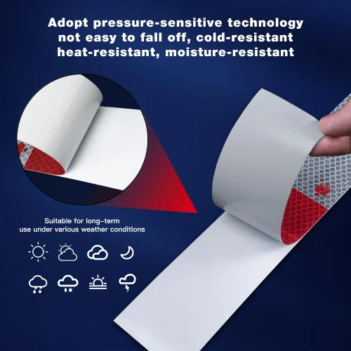 Miniatura 6 de Cinta reflectante, 2 x 12 x 20 unidades, cinta reflectante impermeable para exteriores, impermeable, para remolques, rojo/blanco autoadhesivo