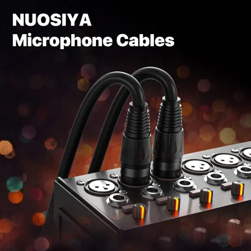 Miniatura 6 de Cable XLR de 1.5 pies, 6 unidades, cables de micrófono, cable de altavoz de micrófono equilibrado de alta calidad con cable XLR macho a hembra DMX