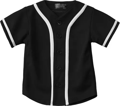 Miniatura 29 de Hat and Beyond camiseta de béisbol para hombre con botones hipster hip hop
