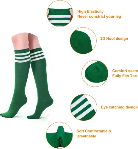 Miniatura 4 de Simplicity Conjunto de disfraz clásico de 4 capas de tul con falda tutú con calcetines de tubo para mujer