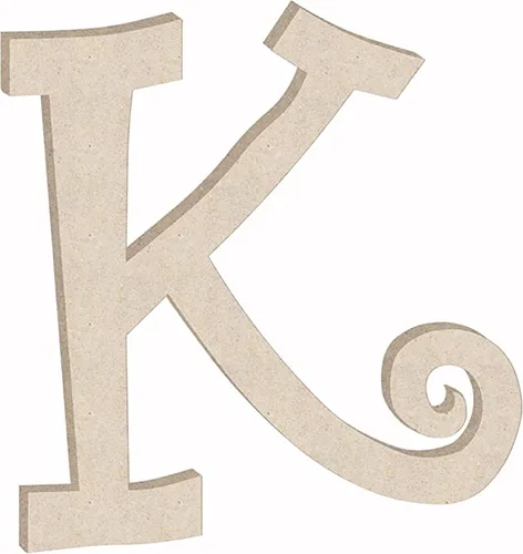 Miniatura 16 de Pequeña letra de madera de 2 pulgadas con forma de letra L para manualidades, decoración de letras sin terminar del alfabeto para niña, forma ABC