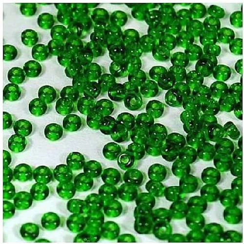 Cuentas de semillas Rocailles PRECIOSA de 0.71 oz 8/0, verde esmeralda Verde esmeralda (50120)