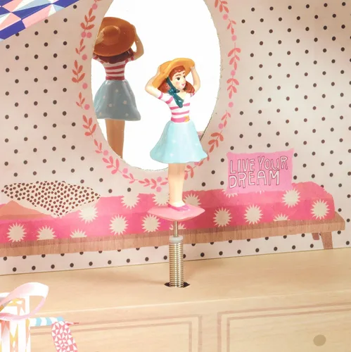 Miniatura 3 de DJECO Joyero musical para niños – Cajas del tesoro de unicornio – Almacenamiento para collares, pulseras, anillos, aretes, juguetes pequeños