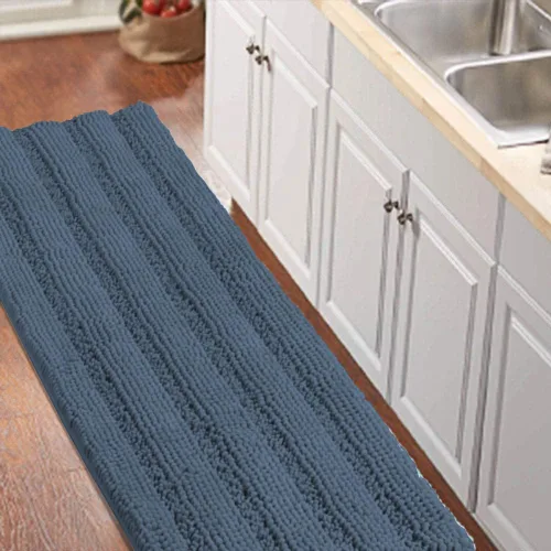 Miniatura 132 de Turquoize Alfombras de Baño de Chenilla Peludas Alfombra de Baño Antideslizante Gruesas Alfombras Peludas para Baño Chenilla Juego de Alfombra