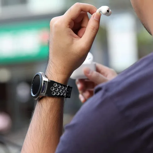 Miniatura 3 de Lerobo - Correas compatibles con Samsung Galaxy Watch 3 de 45 mm/Samsung Galaxy Watch 46 mm, Gear S3 Frontier, Correa clásica, correa de silicona