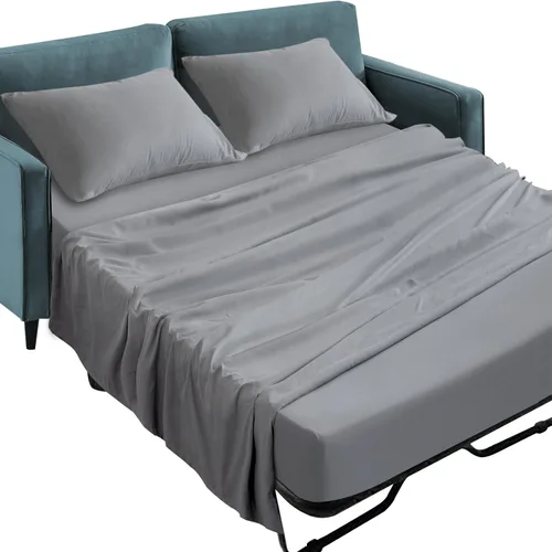 SPRINGSPIRIT Juego de sábanas para sofá cama tamaño Queen, juego de sábanas de 4 piezas con bolsillos de hasta 8 pulgadas de profundidad, sábanas