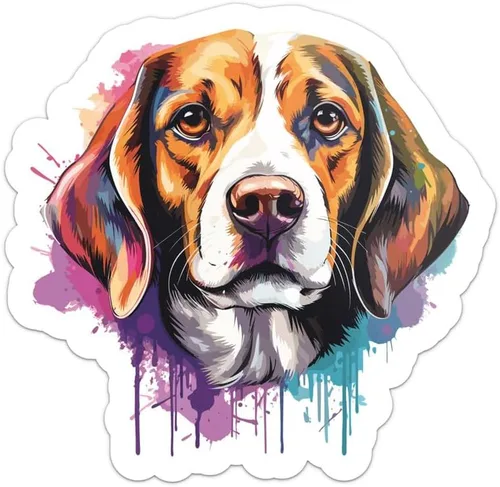 Miniatura 42 de Generic Colorida acuarela Shih Tzu - Calcomanía de vinilo impermeable para automóvil, laptop, pared, ventana, botella de agua, tamaño adhesivo