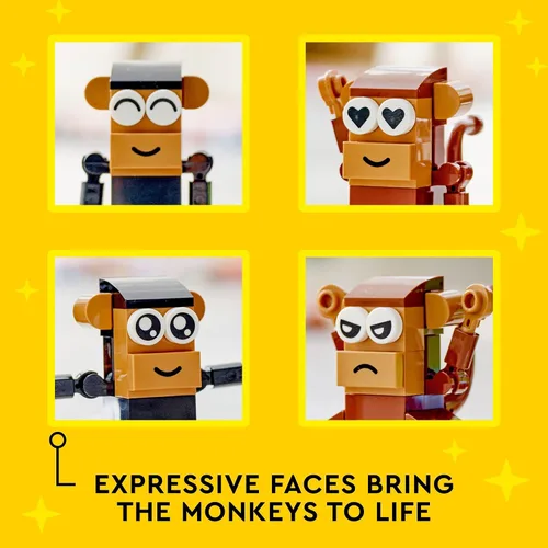 Miniatura 3 de LEGO Classic Creative Monkey Fun 11031 Juego de juguetes de construcción para niños, niños y niñas a partir de años, es un gran regalo para nietos