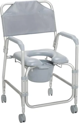 Miniatura 2 de Drive Medical 11114KD-1 - Silla de ducha con ruedas, color gris
