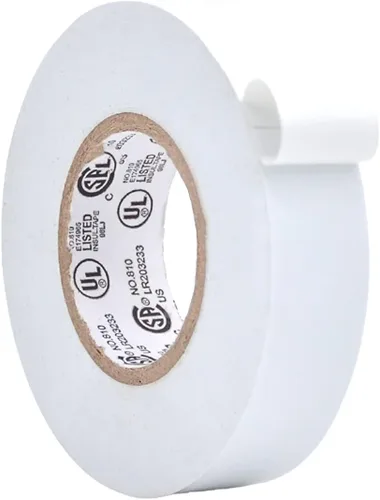 Miniatura 123 de WOD ETC766 - Cinta eléctrica blanca de uso general de grado profesional con núcleo certificado UL/CSA. Cinta eléctrica adhesiva de goma vinílica