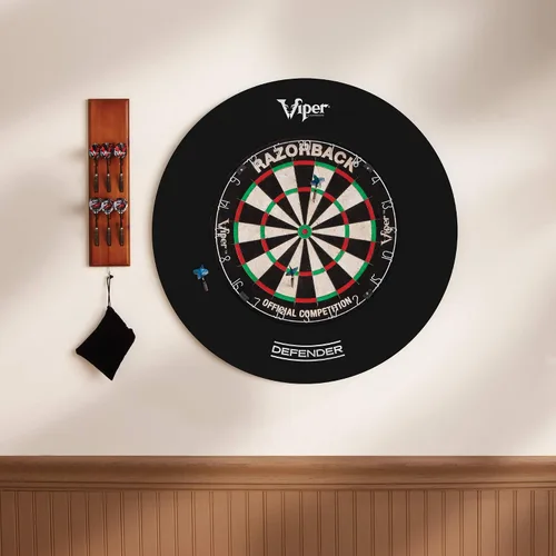 Miniatura 10 de Viper Defender tablero trasero y paquete de tablero de sisal/cerda para dardos de punta de acero