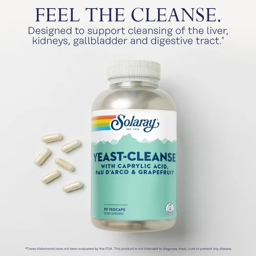 Miniatura 3 de Solaray Yeast-Cleanse - 90 Cápsulas vegetarianas