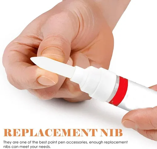 Miniatura 5 de EXCEART 20 puntas de repuesto para bolígrafos de pintura de 0.028 in, puntas de nailon para marcadores de pintura acrílica, puntos de rotulador