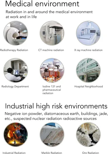 Miniatura 5 de Geiger Contador, medidor de monitor de radiación de rayos X gamma Y beta con alarma de luz sonora, detector de radiación nuclear, dosímetro