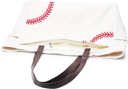 Miniatura 5 de YIQIGO Bolso de béisbol de la mamá del bolso de lona oversize de la utilidad de los deportes ocasionales de la bolsa de todo propósito organizador