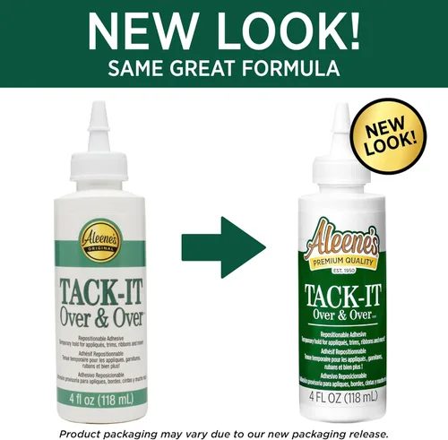 Miniatura 7 de Aleene's Tack-It Over & Over - Pegamento líquido reposicionable y extraíble, 4 fl oz, Transparente