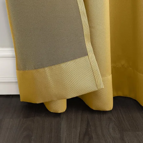 Miniatura 3 de Sun Zero Barrow - Par de paneles de cortina con ojales de eficiencia energética Amarillo lino