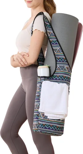 Miniatura 7 de Bolsa para esterilla de yoga – Neopreno, ligera, espaciosa, con gran bolsillo con cierre, ideal para esterillas de gimnasio, yoga y fitness Cosmic