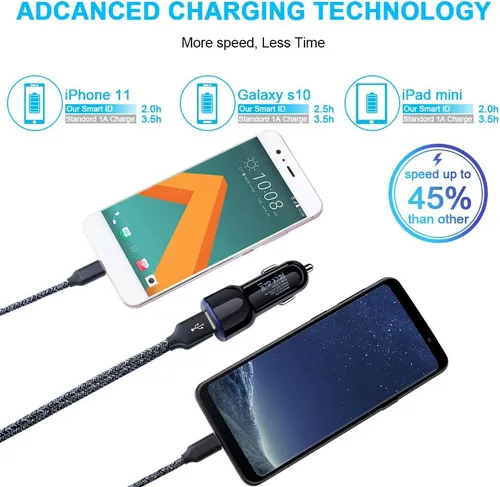 Miniatura 7 de Adaptador de cargador de coche para Samsung Galaxy A17 A16 A15 5G A14 A13 A36 A56 A55 A54 A53 A20 A21 A10E A01 A50 A11 A9 A51 A71 A32 S26 S25 S24 S