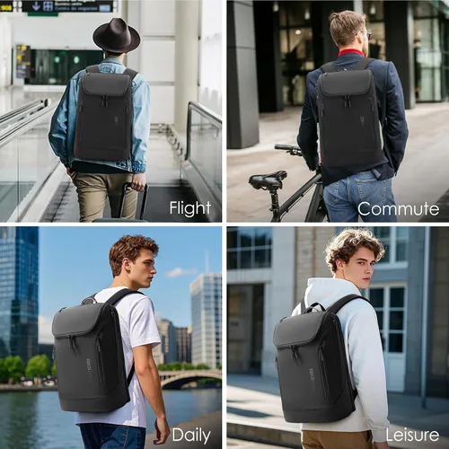 Miniatura 6 de Mochila de BANGE para desplazamiento que puede contener una laptop de 15.6 pulgadas, mochila de mano aprobada para vuelos para hombres y mujeres
