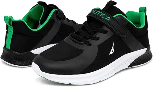Miniatura 6 de Nautica Tenis deportivos para niños y jóvenes, con diseño elástico de una sola correa, tallas para niños pequeños y grandes, rendimiento