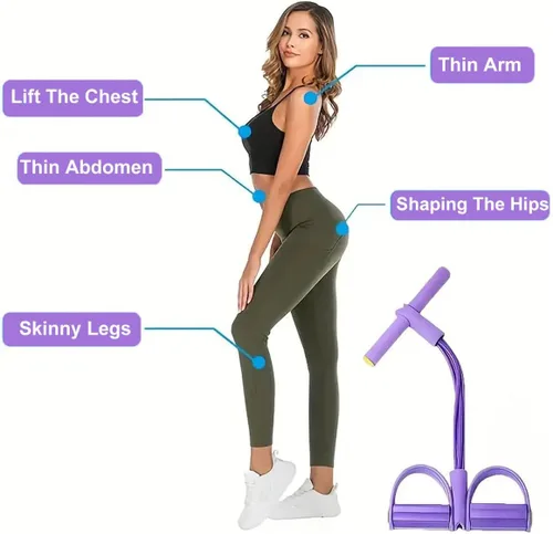 Miniatura 3 de 21 bandas de resistencia de fitness, diseño de pedal de 6 tubos para entrenamiento de fuerza de cuerpo completo, ideal para entrenamientos en casa