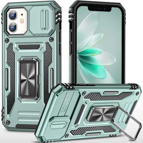 Miniatura 19 de Funda para iPhone 13 Pro con funda para cámara, con soporte de anillo para soporte, con función de montaje magnético para automóvil, para iPhone 13