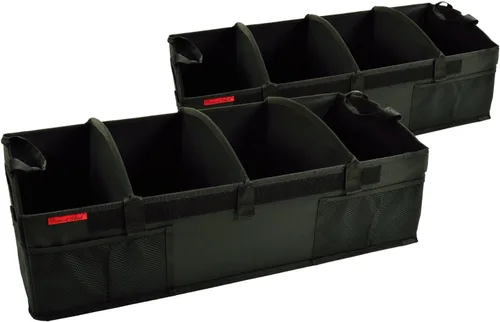 Miniatura 5 de Picnic at Ascot - Organizador de maletero resistente - Base rígida antideslizante -Capacidad de 70 libras - 30" x 15" - Negro - Paquete de 2