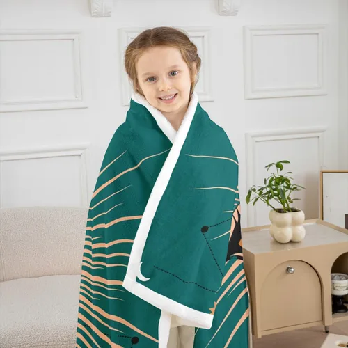 Miniatura 156 de Manta Throw con Estampado Egipcio Dorado Estilo Antiguo Egipto Manta Sherpa Patrón de Jeroglíficos del Antiguo Egipto Manta de Vellón para Niños