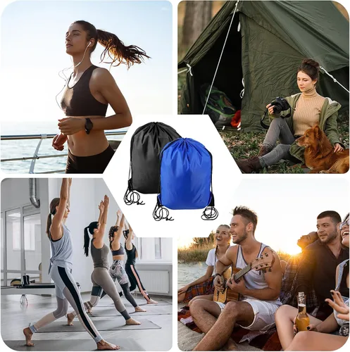 Miniatura 6 de Bolsas con cordón para gimnasio, NegroAzul, Moda