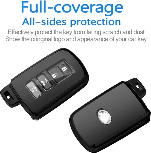 Miniatura 3 de Funda compatible con llavero para llave de Toyota, de TPU suave de alta calidad y protección de 360 grados, para Tacoma Sequoia Tundra 4Runner