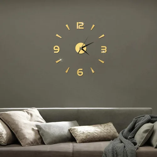 Miniatura 6 de Pilipane Reloj de pared sin marco, decoración de reloj de espejo acrílico, calcomanías de reloj de pared sin marco, reloj de pared de bricolaje
