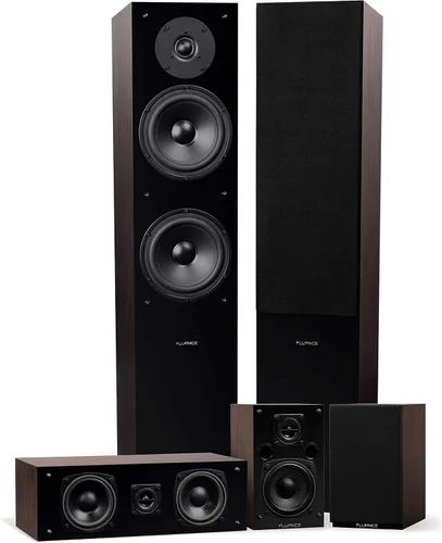Miniatura 10 de Fluance Elite Sistema de altavoces de sonido envolvente de alta definición para cine en casa de 5.0 canales, incluye torres de pie, canal central