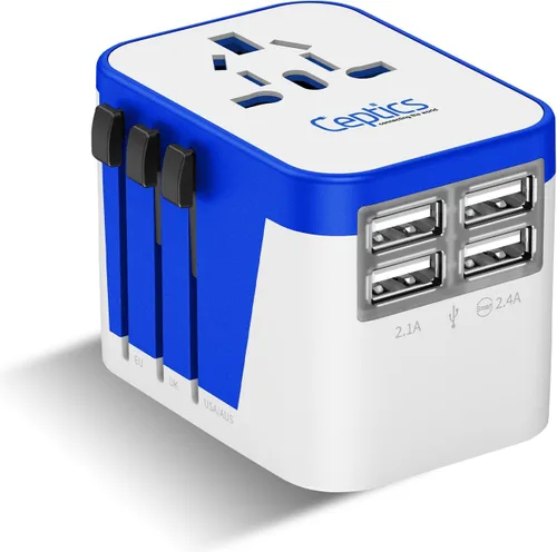 Adaptador de conexión universal a tierra Ceptics All in One Adapter/ W USB Blanco