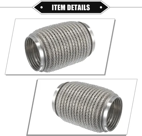 Miniatura 5 de Tubo flexible de escape de automóvil, 2.99 x 5.98 pulgadas, 2.99 x 5.98 pulgadas, tubos de conector flexible de escape universal para automóvil