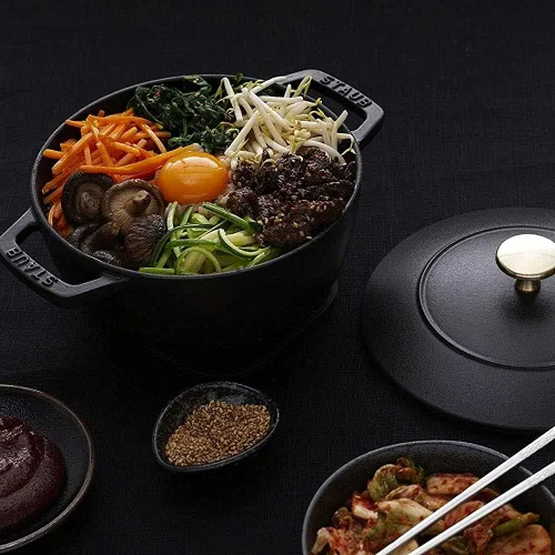Miniatura 4 de staub La Cocotte de GOHAN 40509-655 La Cocotte de GOHAN Black M 6.3 pulgadas (6.3 in), olla de hierro fundido, compatible con inducción, olla