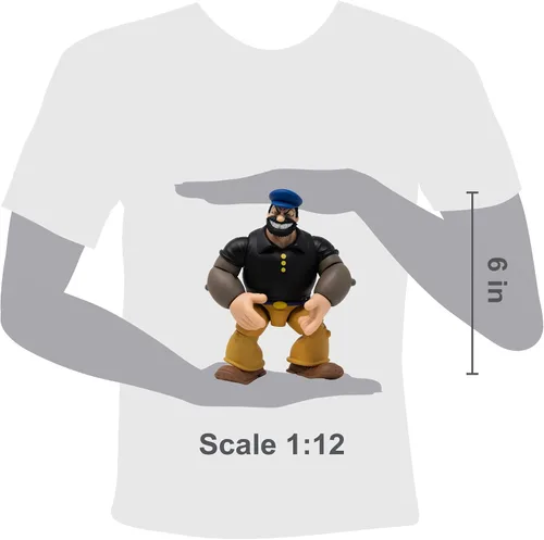 Miniatura 3 de Boss Fight Studio Bluto Popeye The Sailor Man Classics Wave 1 Figura de acción coleccionable – Figura altamente articulada con accesorios que