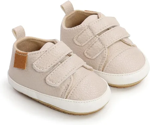 Miniatura 3 de Clowora Zapatos para bebés niños y niñas, suela de goma antideslizante, zapatos de cuna para recién nacidos, mocasines planos.
