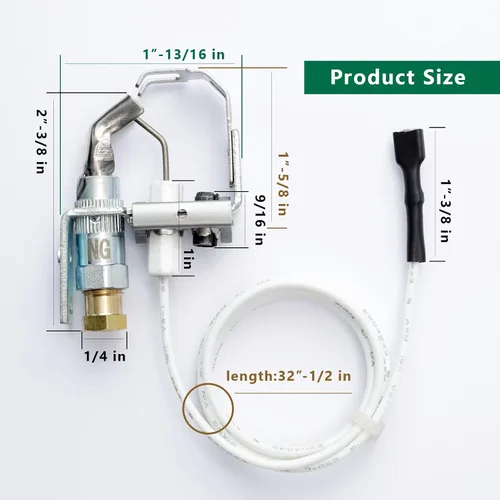 Miniatura 7 de Q3451U1000 Encendedor Piloto Quemador para Reemplazo de Aplicación Piloto Intermitente para Aplicación Piloto Intermitente para Raypak