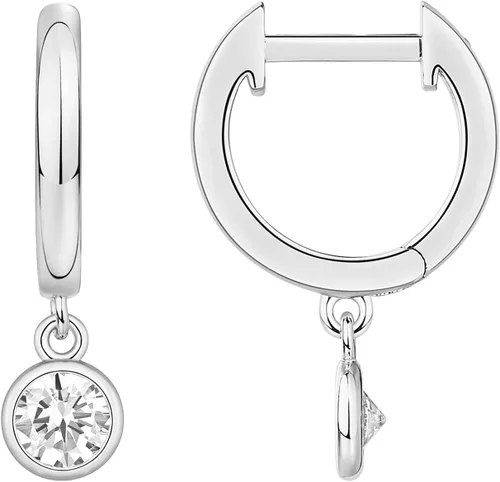 PAVOI Aretes colgantes de plata de ley S925 chapados en oro de 14 quilates para mujer, adorno religioso cruz, mal de ojo, trébol, celta, aretes
