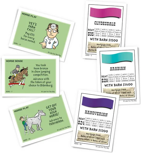 Miniatura 4 de Late For The Sky Horse-Opoly Juego de mesa (versión en inglés)