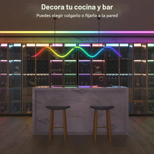 Miniatura 7 de Tyute Tira de luces LED en forma de cuerda, tira de luces LED de neón de 9.84 pies con luminosidad de 360 grados, 5V USB, flexible, impermeable