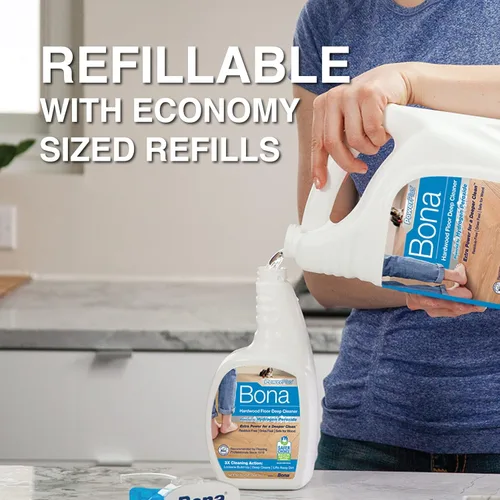 Miniatura 4 de Bona PowerPlus Limpiador Profundo en Spray para Pisos de Madera Dura - 32 fl oz - Recargable - Fórmula Oxigenada y Solución de Limpieza de Pisos Sin