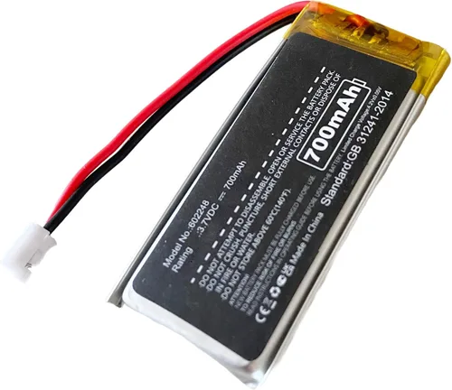 Miniatura 3 de Nzzz 700mAh 3.7V 602248 Batería de polímero de litio con 2 cables JST PH2.0.000 in Conector 602248 Batería recargable resistente a altas