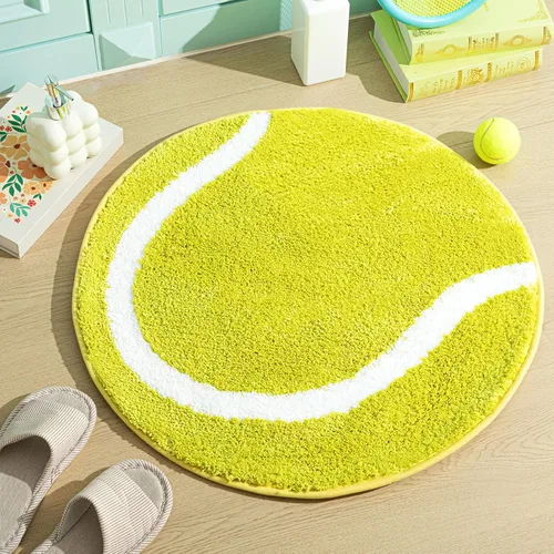 Miniatura 8 de Funtery - Alfombra de fútbol para decoración de habitación de niños, 32 x 20 pulgadas, antideslizante, absorbente, deportiva, suave, alfombra