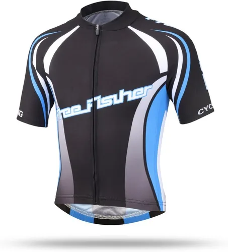 Miniatura 2 de Camiseta de ciclismo para niños, manga corta, diseño de caricatura de FISHER FREE