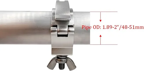 Miniatura 6 de Abrazadera de luz de escenario de liberación rápida de 2 pulgadas, aleación de aluminio, resistente, 220 libras, abrazaderas de tubo de armadura