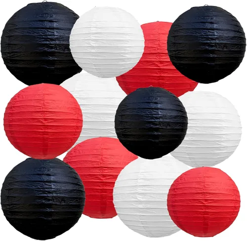 Miniatura 36 de BEISHIDA Faroles de Papel Blancos de 12 Pulgadas Decorativos Chinos/Japoneses Colgantes Redondos de Papel Lámparas para Cumpleaños, Bodas, Navidad