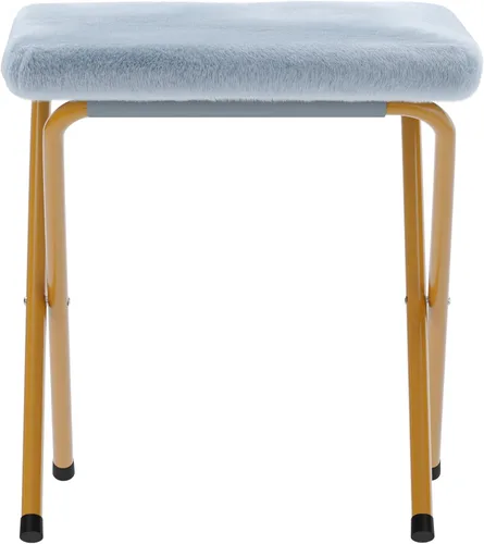 Miniatura 12 de Flash Furniture Eleanor - Silla portátil doble platillo con 2 otomanas, marcos de acero plegables, para dormitorio o dormitorio, 56 pulgadas, piel